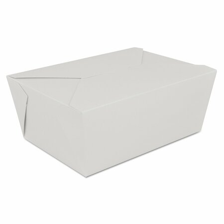 SCT ChampPak Retro Carryout Boxes, #4, 7.75 x 5.5 x 3.5, White, Paper, 160PK SCH 0774